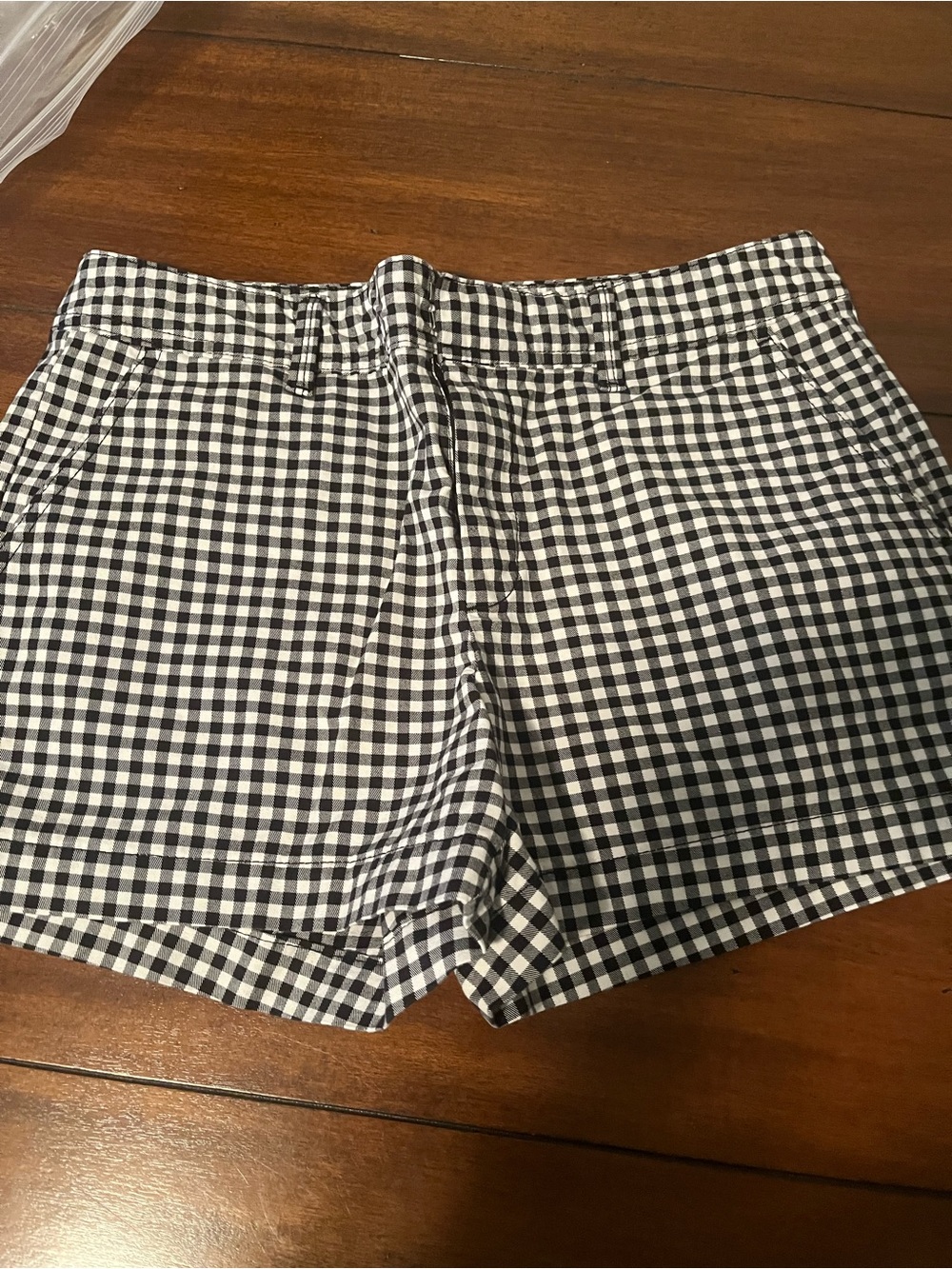 GAP Black & White Gingham High Waist Women’s Shorts